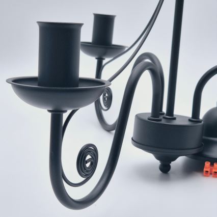 Chandelier on a chain DONATO 3xE14/40W/230V black