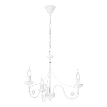 Chandelier on a chain DONATO 3xE14/40W/230V white