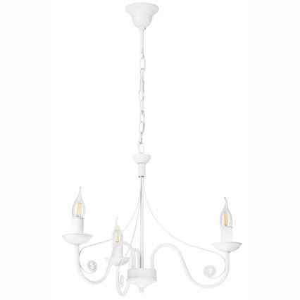 Chandelier on a chain DONATO 3xE14/40W/230V white