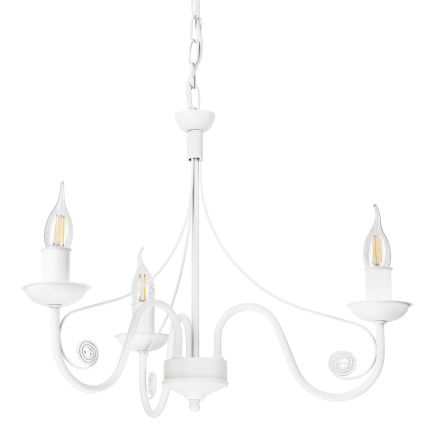 Chandelier on a chain DONATO 3xE14/40W/230V white
