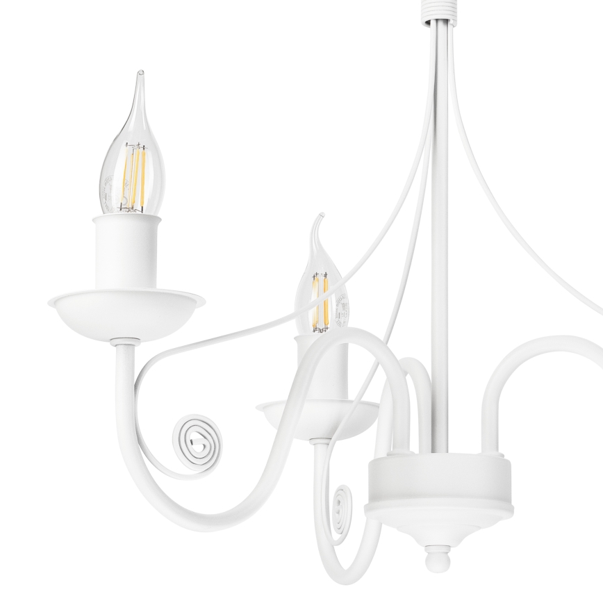 Chandelier on a chain DONATO 3xE14/40W/230V white