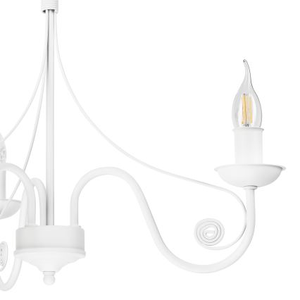 Chandelier on a chain DONATO 3xE14/40W/230V white