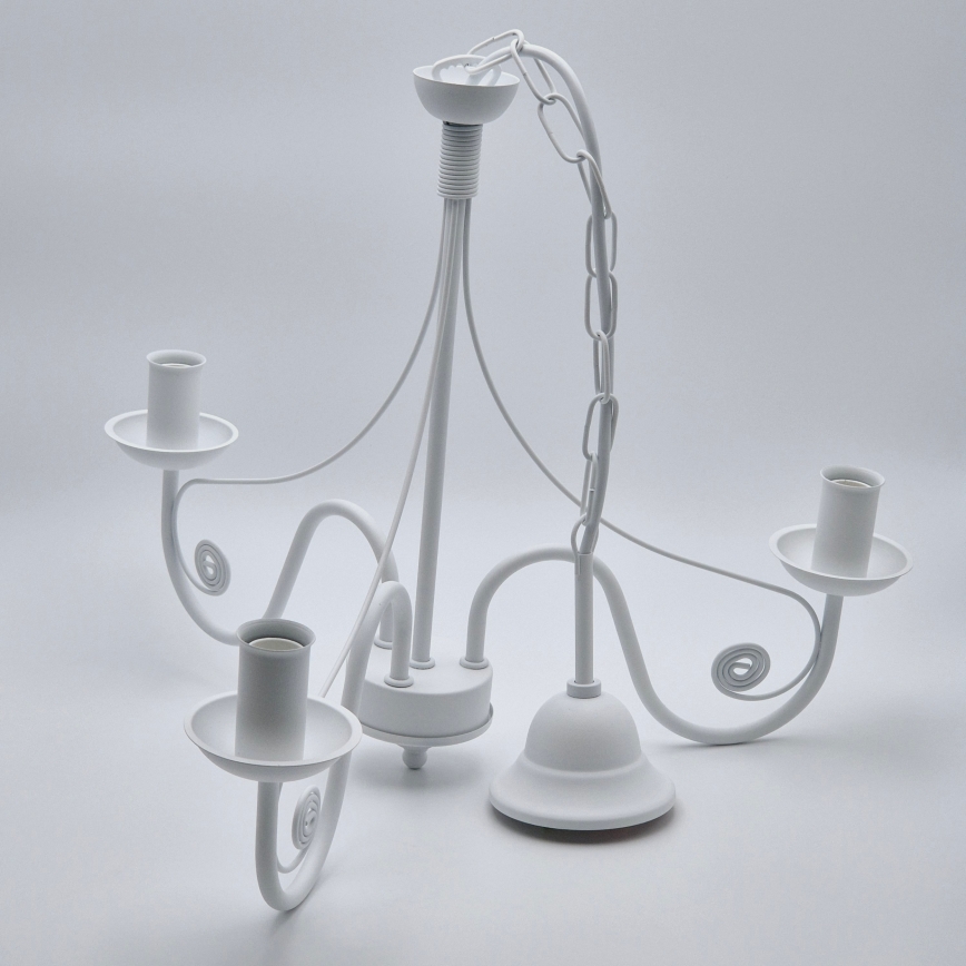 Chandelier on a chain DONATO 3xE14/40W/230V white