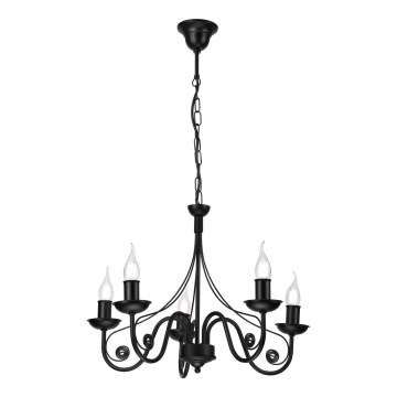 Chandelier on a chain DONATO 5xE14/40W/230V black