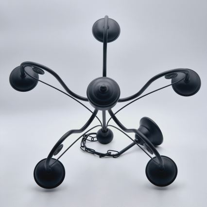 Chandelier on a chain DONATO 5xE14/40W/230V black