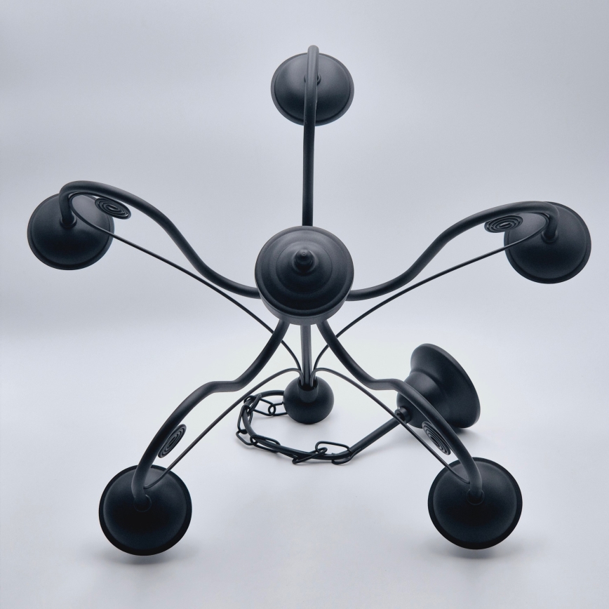 Chandelier on a chain DONATO 5xE14/40W/230V black