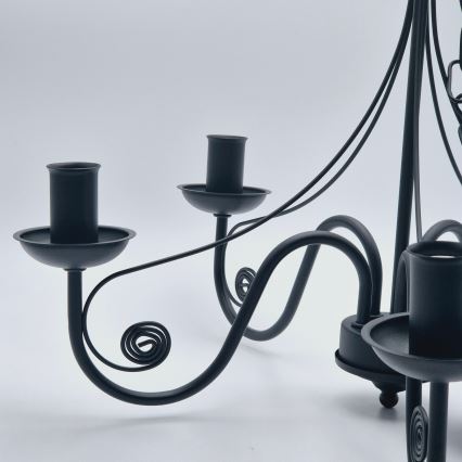 Chandelier on a chain DONATO 5xE14/40W/230V black
