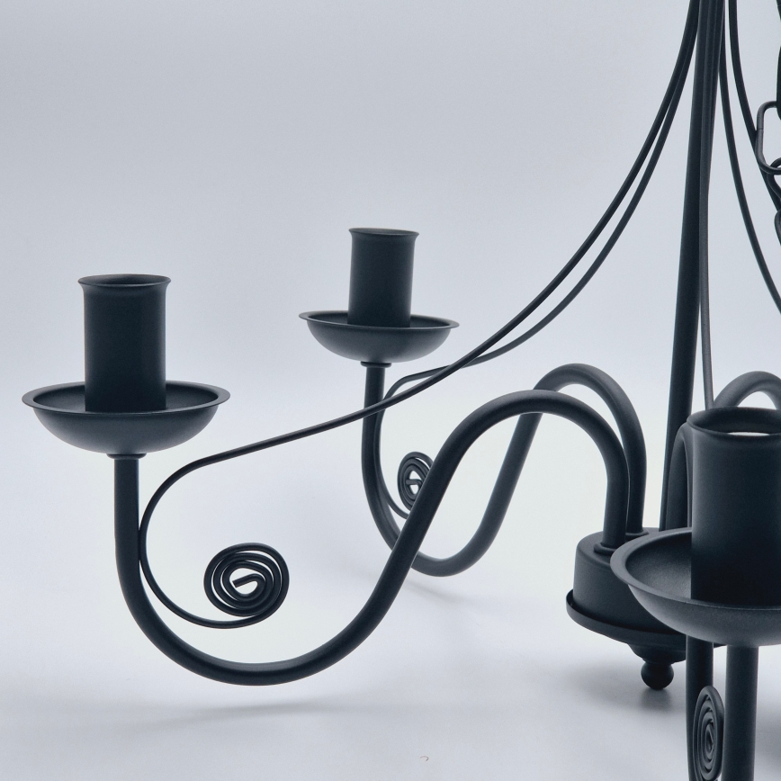 Chandelier on a chain DONATO 5xE14/40W/230V black