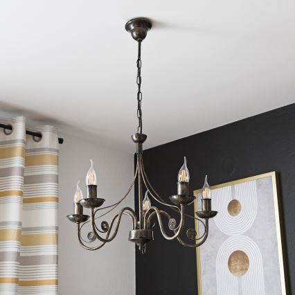 Chandelier on a chain  DONATO 5xE14/40W/230V