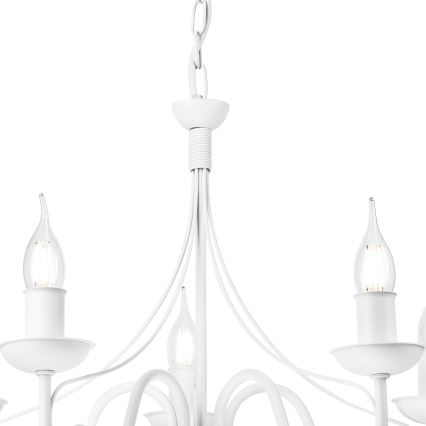Chandelier on a chain DONATO 5xE14/40W/230V white