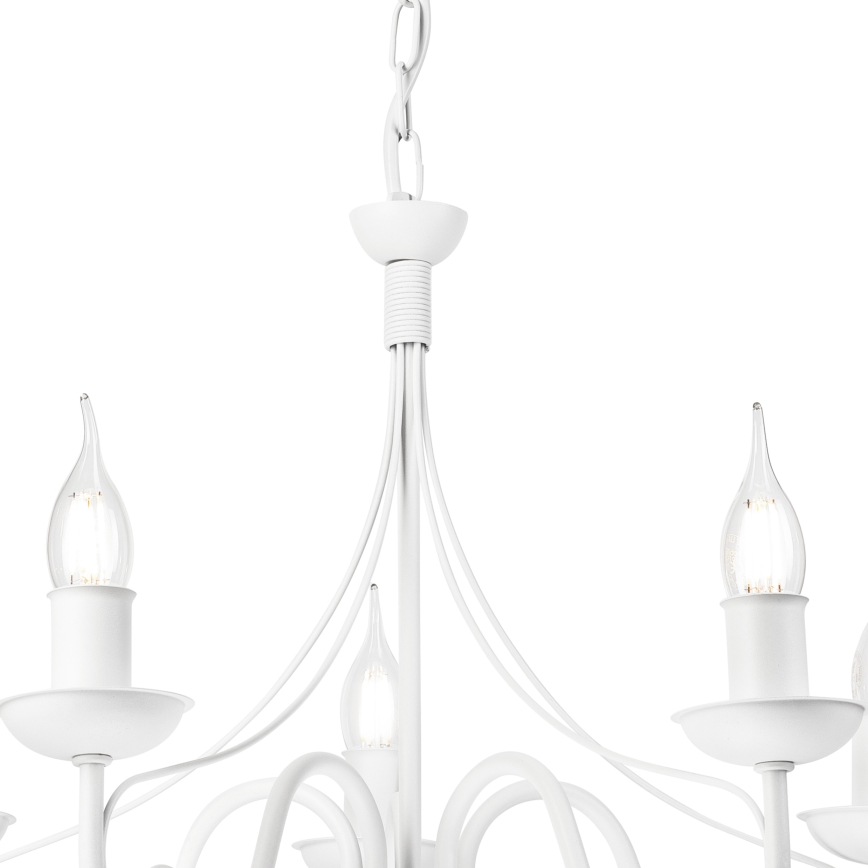 Chandelier on a chain DONATO 5xE14/40W/230V white
