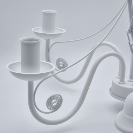 Chandelier on a chain DONATO 5xE14/40W/230V white