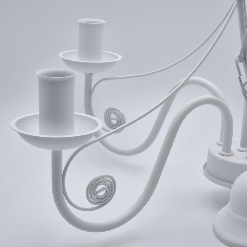 Chandelier on a chain DONATO 5xE14/40W/230V white