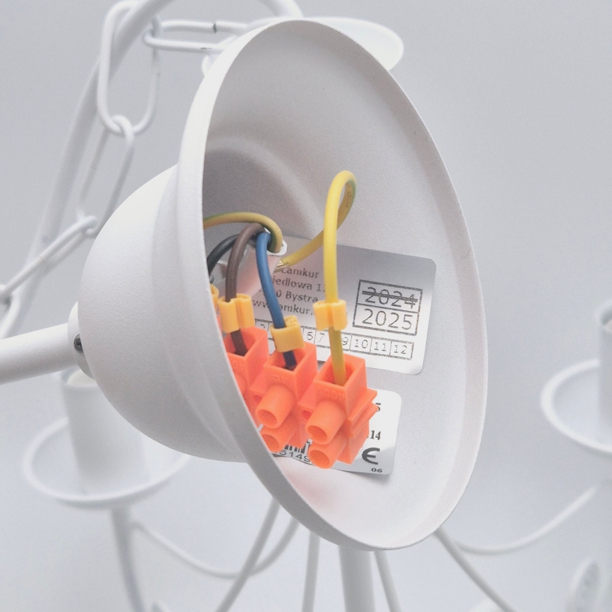 Chandelier on a chain DONATO 5xE14/40W/230V white
