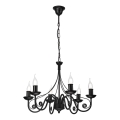 Chandelier on a chain DONATO 6xE14/40W/230V black