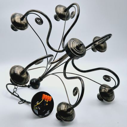 Chandelier on a chain DONATO 6xE14/40W/230V