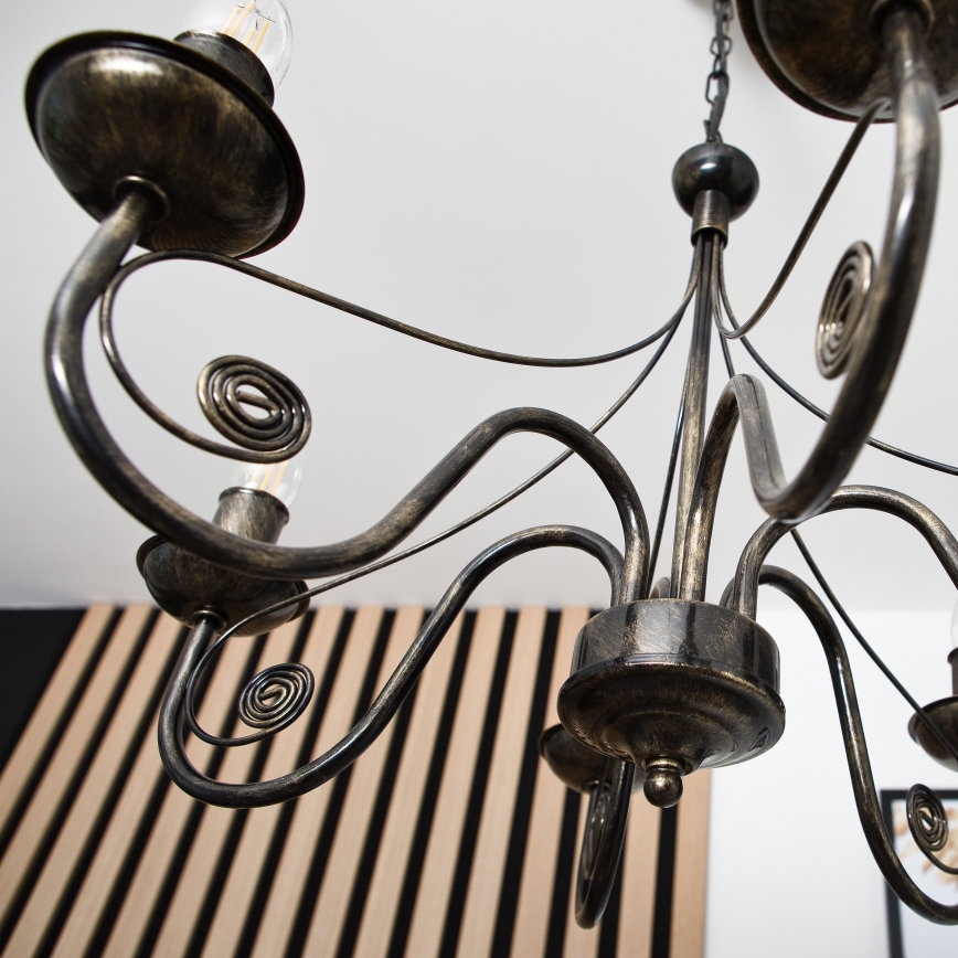 Chandelier on a chain DONATO 6xE14/40W/230V