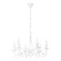 Chandelier on a chain DONATO 6xE14/40W/230V white