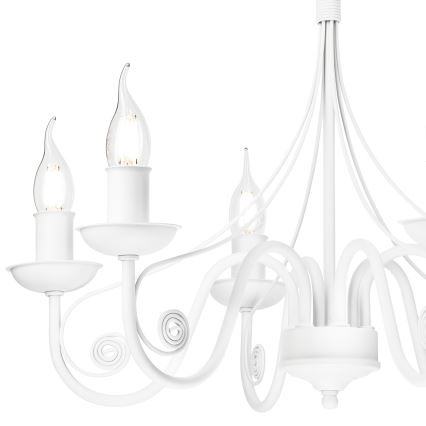 Chandelier on a chain DONATO 6xE14/40W/230V white