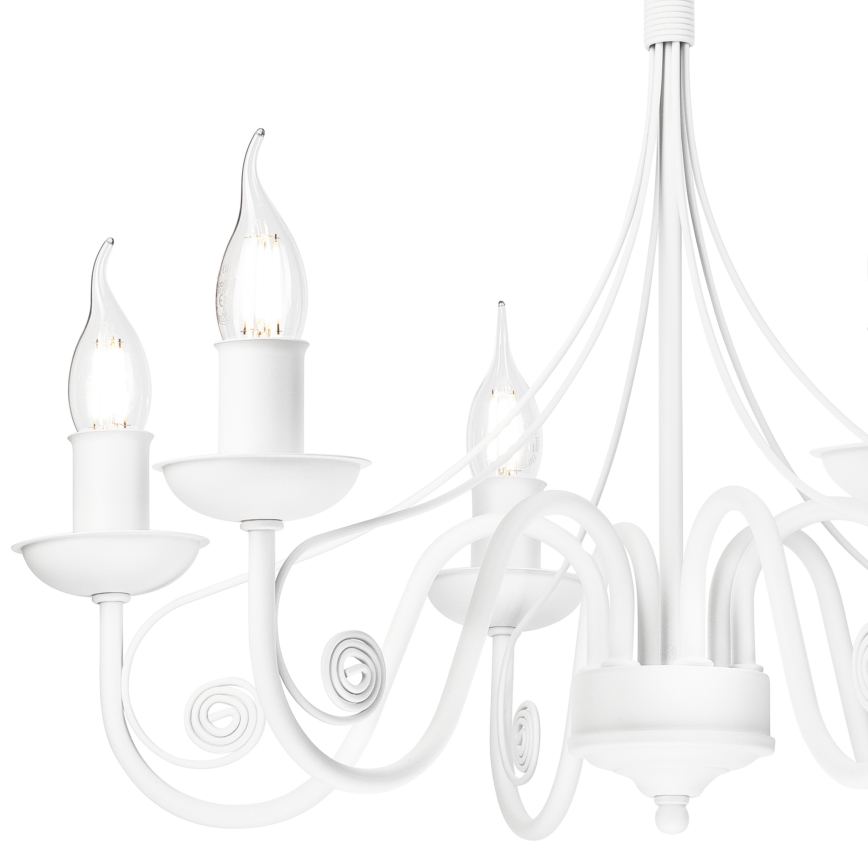 Chandelier on a chain DONATO 6xE14/40W/230V white