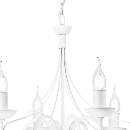 Chandelier on a chain DONATO 6xE14/40W/230V white