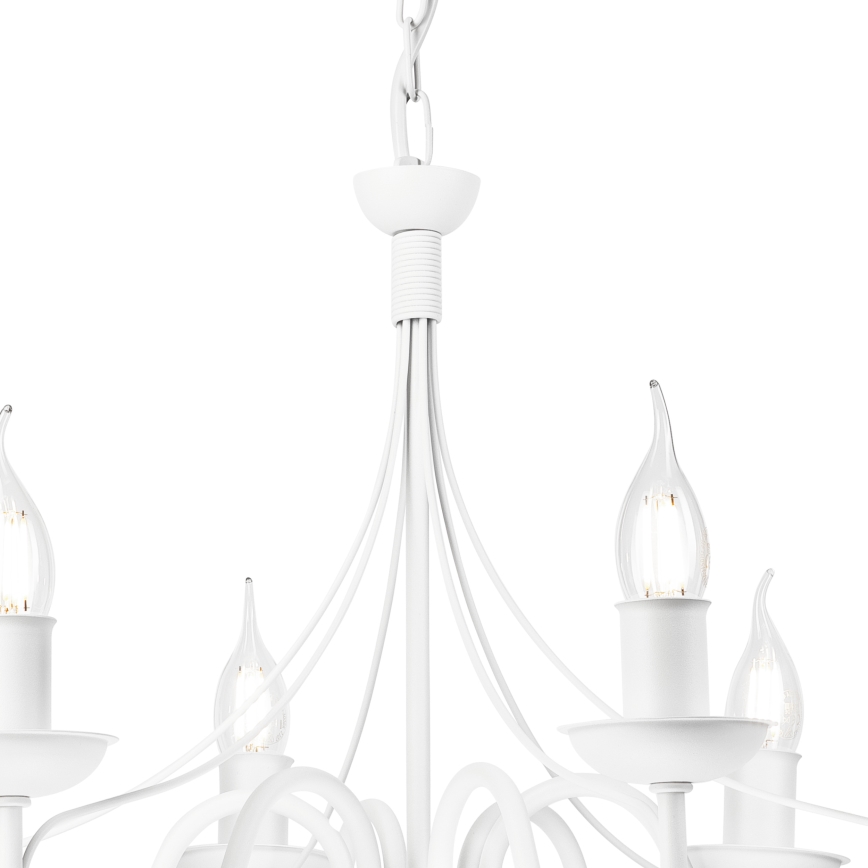 Chandelier on a chain DONATO 6xE14/40W/230V white