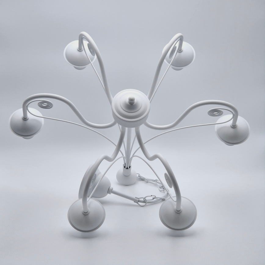 Chandelier on a chain DONATO 6xE14/40W/230V white