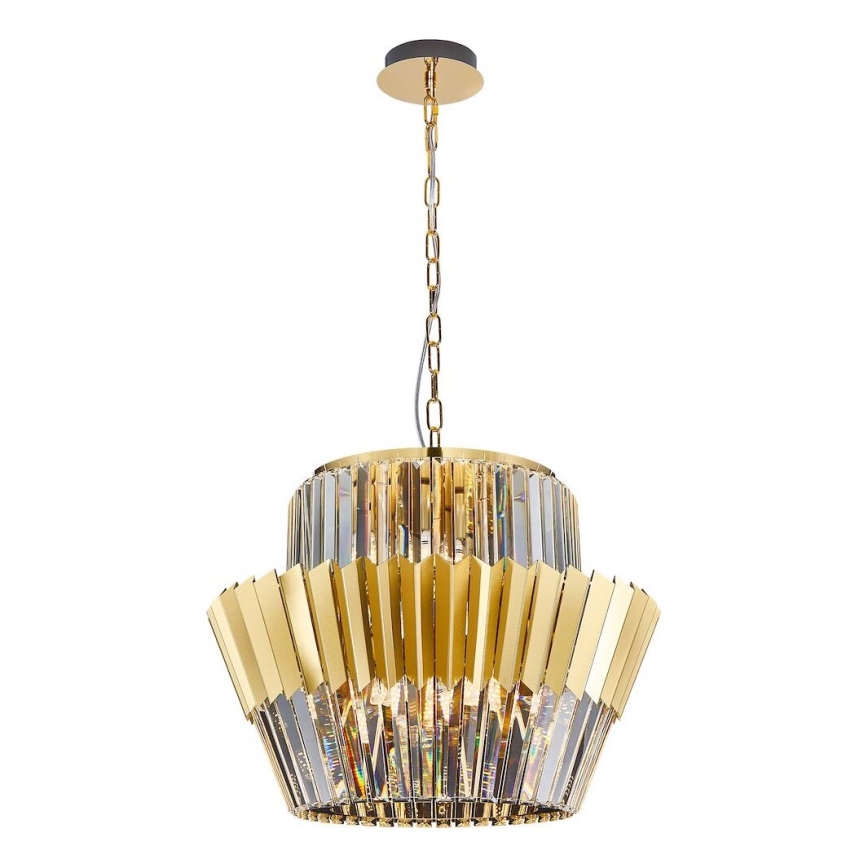 Chandelier on a chain DONNA 12xE14/40W/230V d. 55 cm gold