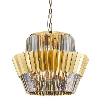 Chandelier on a chain DONNA 12xE14/40W/230V d. 55 cm gold