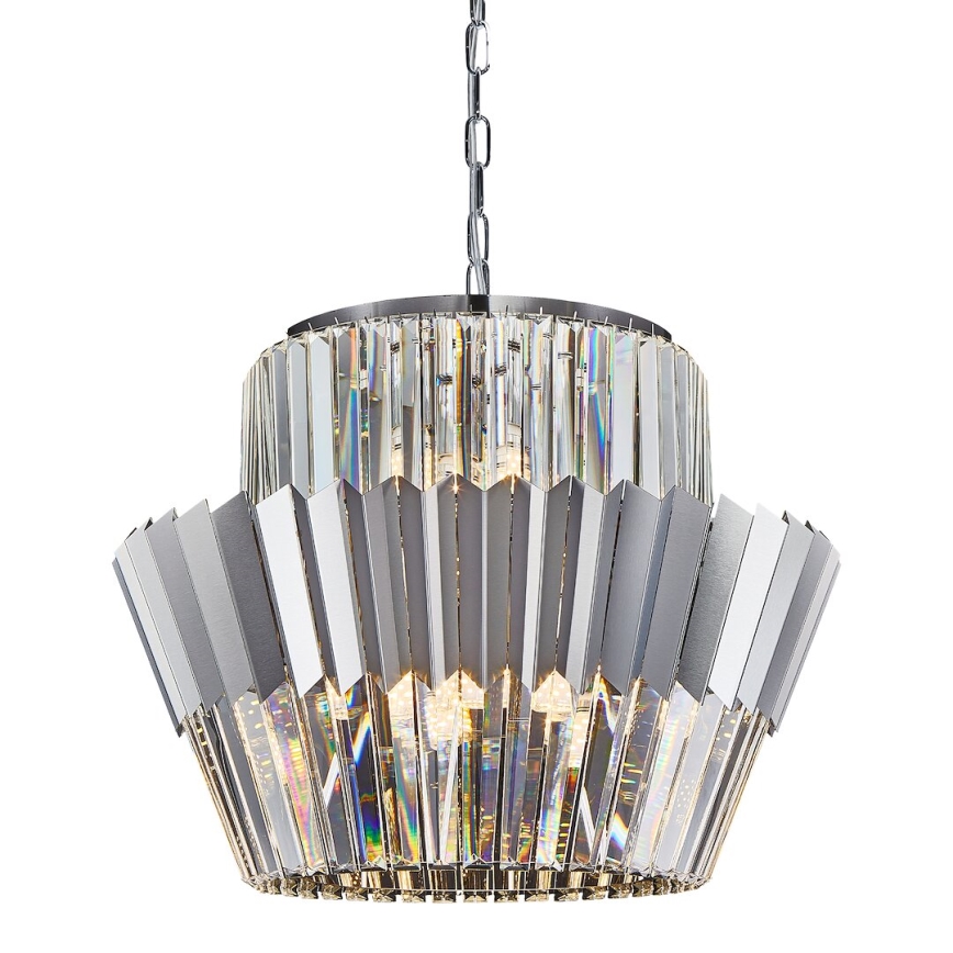 Chandelier on a chain DONNA 12xE14/40W/230V d. 55 cm matte chrome