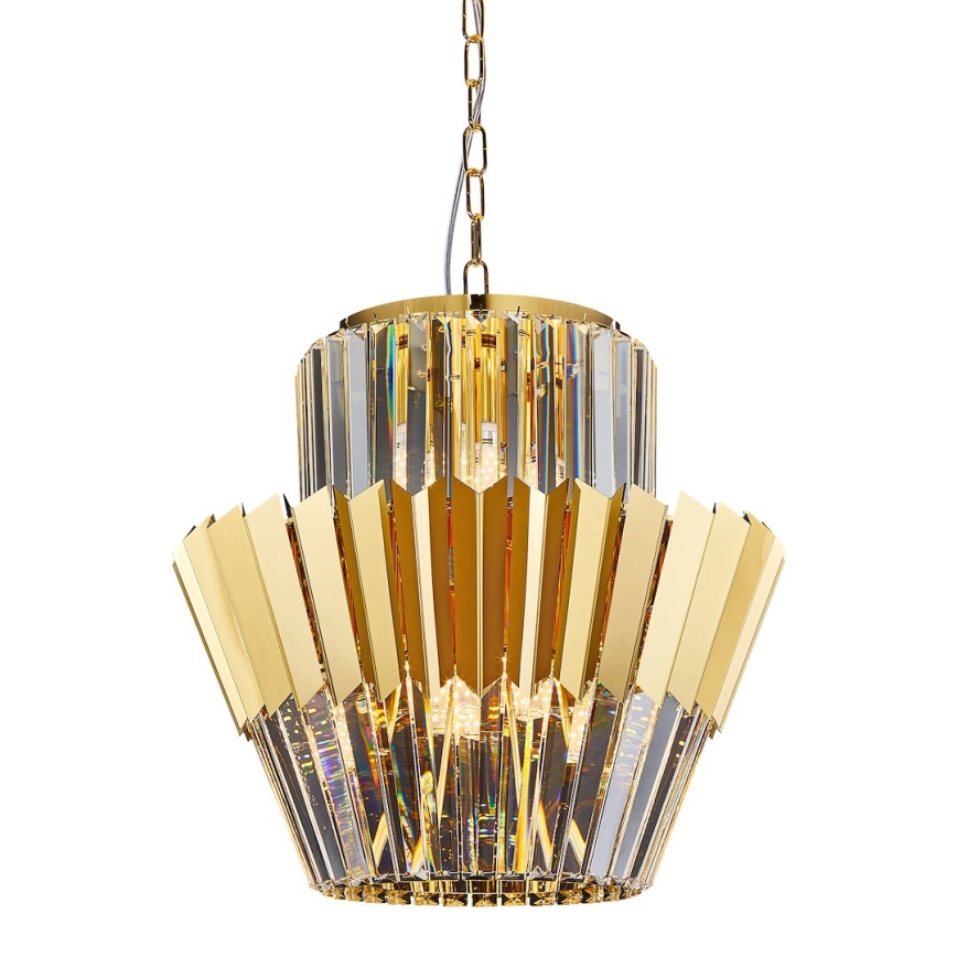Chandelier on a chain DONNA 9xE14/40W/230V d. 45 cm gold