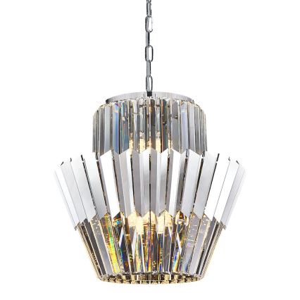 Chandelier on a chain DONNA 9xE14/40W/230V d. 45 cm matte chrome