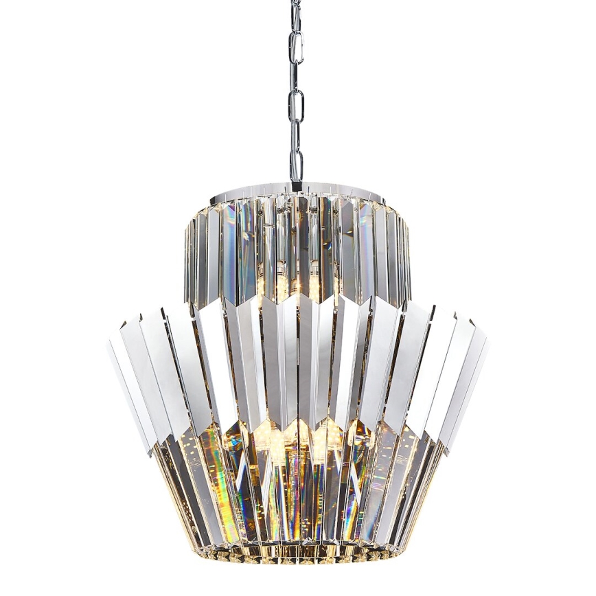 Chandelier on a chain DONNA 9xE14/40W/230V d. 45 cm matte chrome