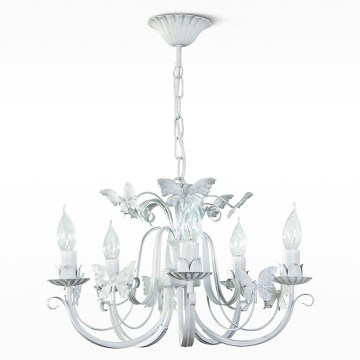 Chandelier on a chain FARFALA 5xE14/40W/230V patina