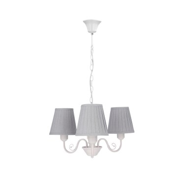 Chandelier on a chain FIREZ 3xE27/40W/230V white/grey
