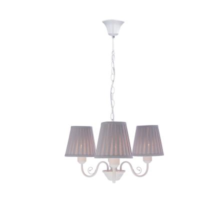 Chandelier on a chain FIREZ 3xE27/40W/230V white/grey