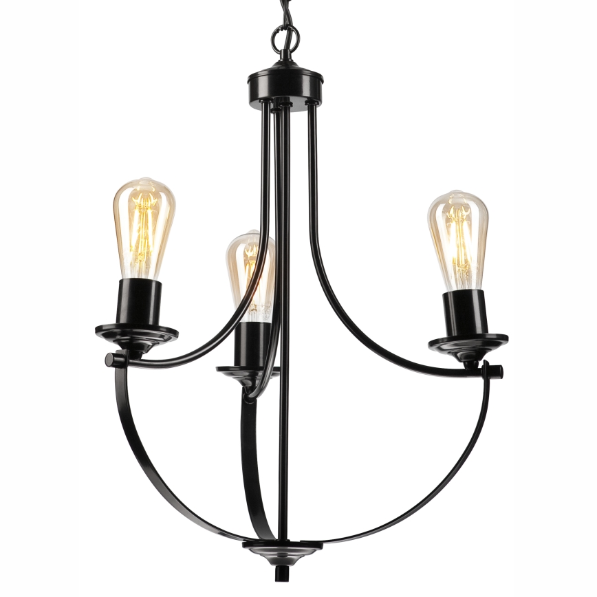 Chandelier on a chain GINA 3xE27/60W/230V black