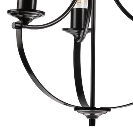 Chandelier on a chain GINA 3xE27/60W/230V black