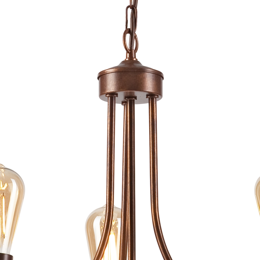 Chandelier on a chain GINA 3xE27/60W/230V brown