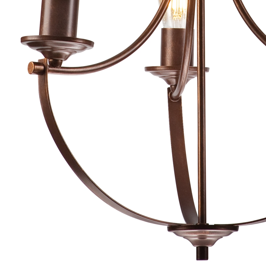 Chandelier on a chain GINA 3xE27/60W/230V brown