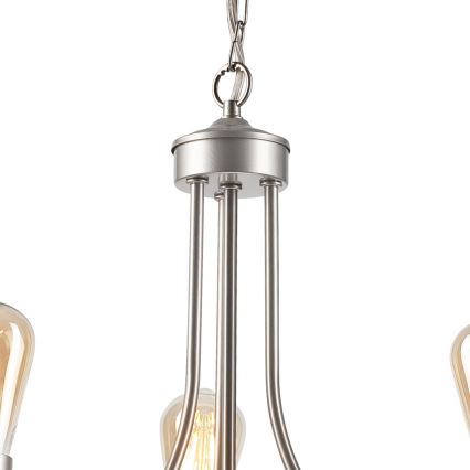 Chandelier on a chain GINA 3xE27/60W/230V matte chrome