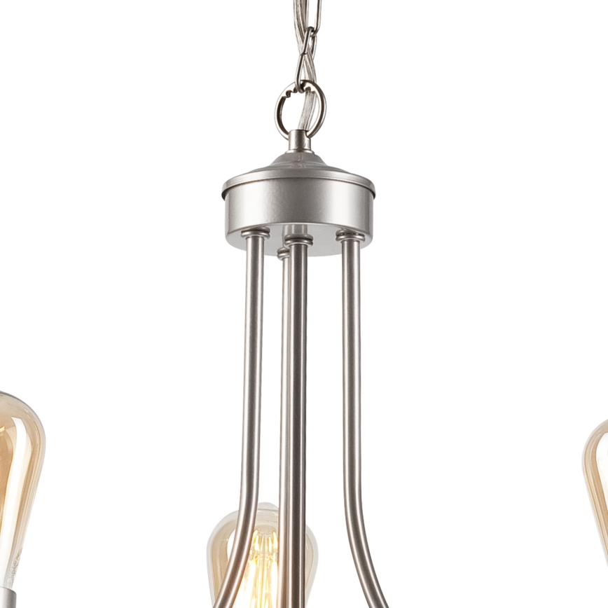 Chandelier on a chain GINA 3xE27/60W/230V matte chrome