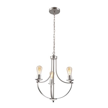 Chandelier on a chain GINA 3xE27/60W/230V matte chrome