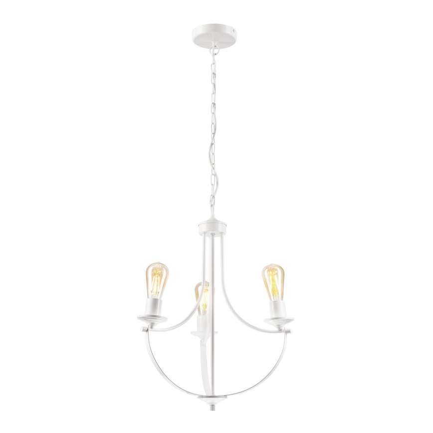 Chandelier on a chain GINA 3xE27/60W/230V white