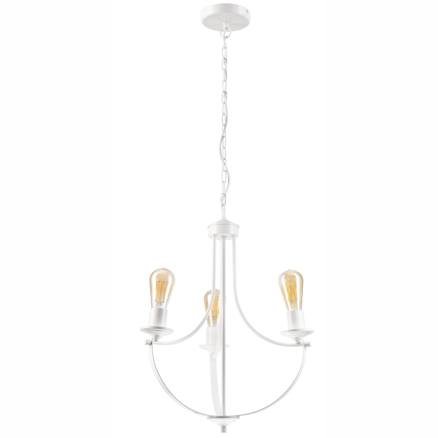 Chandelier on a chain GINA 3xE27/60W/230V white