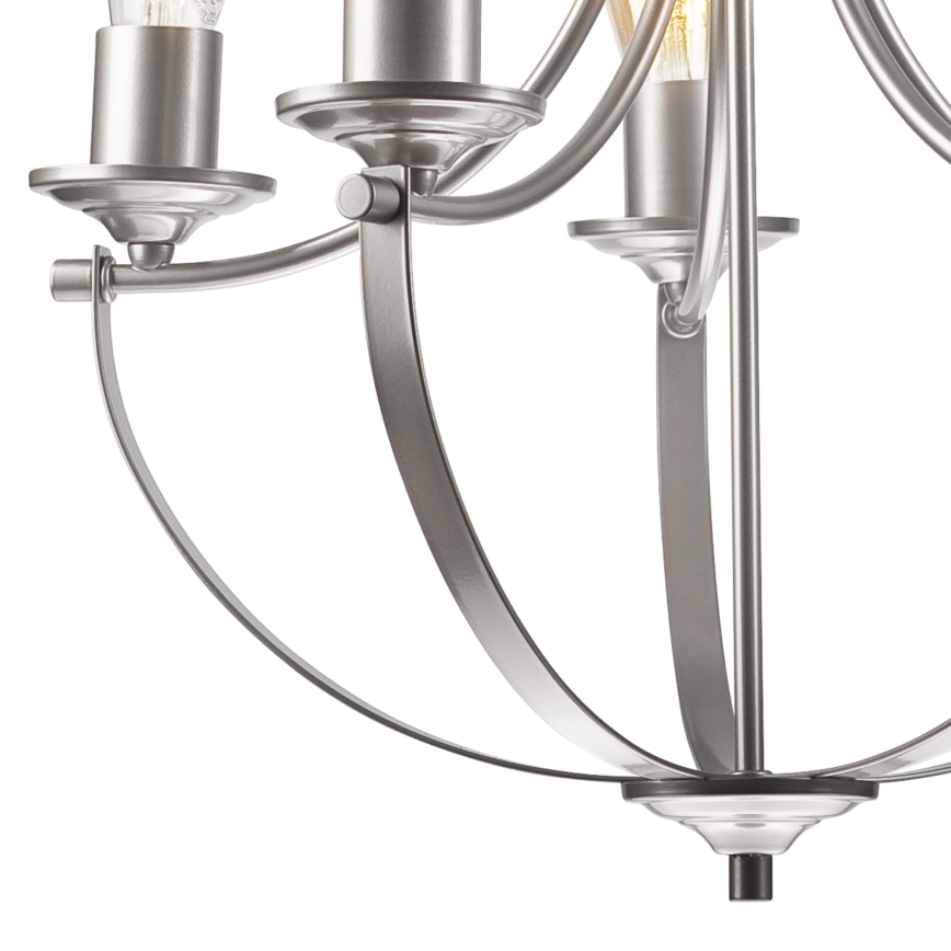 Chandelier on a chain GINA 5xE27/60W/230V matte chrome