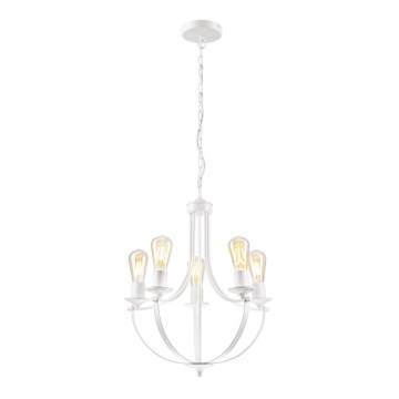 Chandelier on a chain GINA 5xE27/60W/230V white