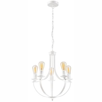 Chandelier on a chain GINA 5xE27/60W/230V white