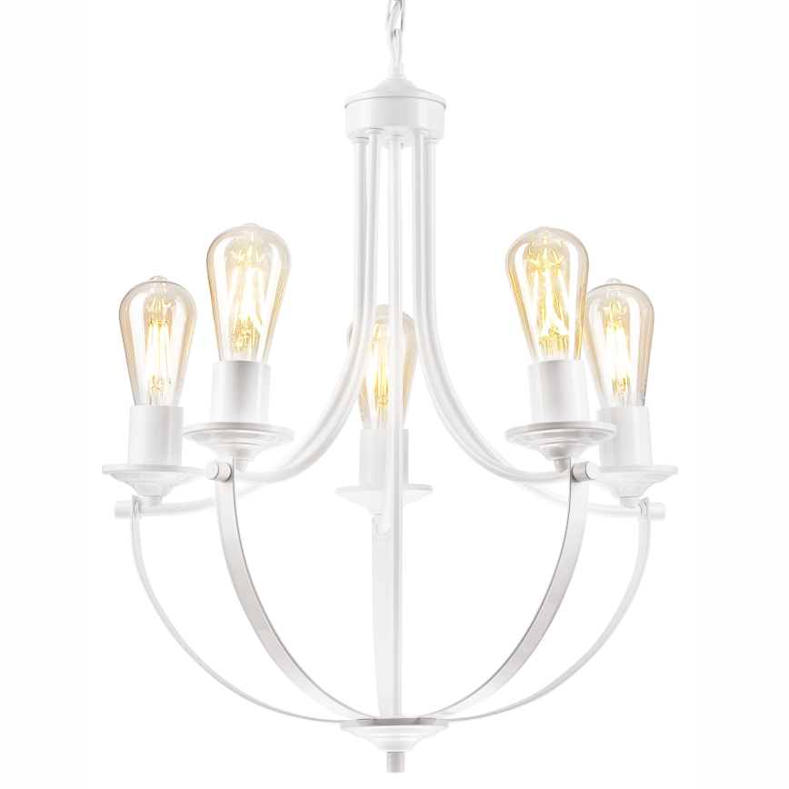 Chandelier on a chain GINA 5xE27/60W/230V white