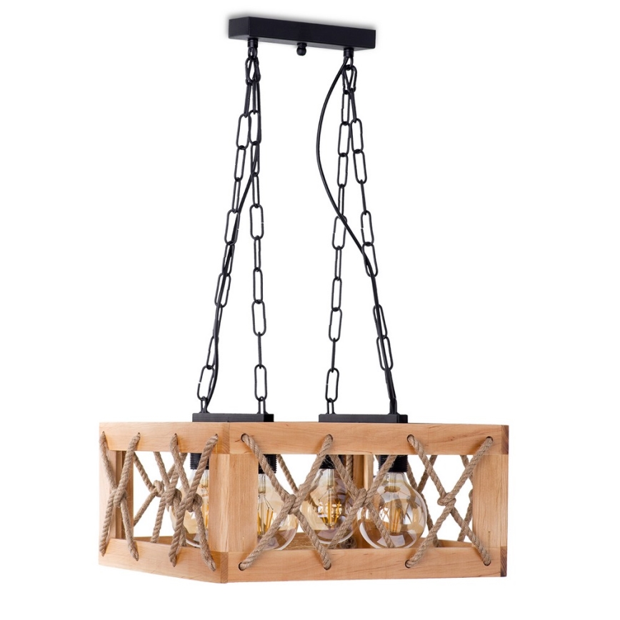 Chandelier on a chain GRANGE 4xE27/60W/230V